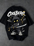 T-shirt, Casual Fashion Cool Bear English Print T-shirt