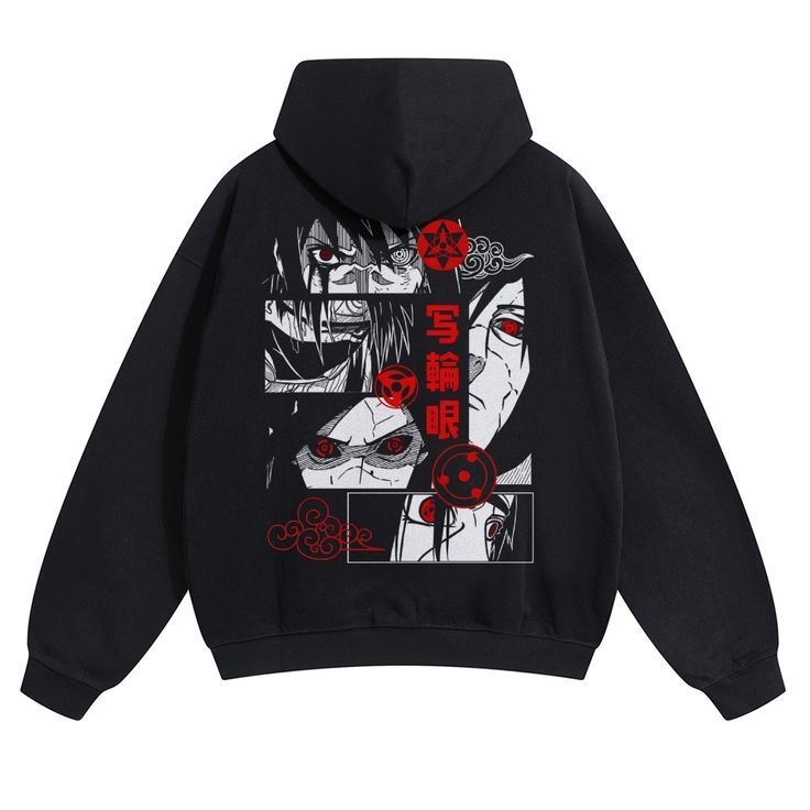 Uchiha Anime Hoodie – Dark Japanese Style