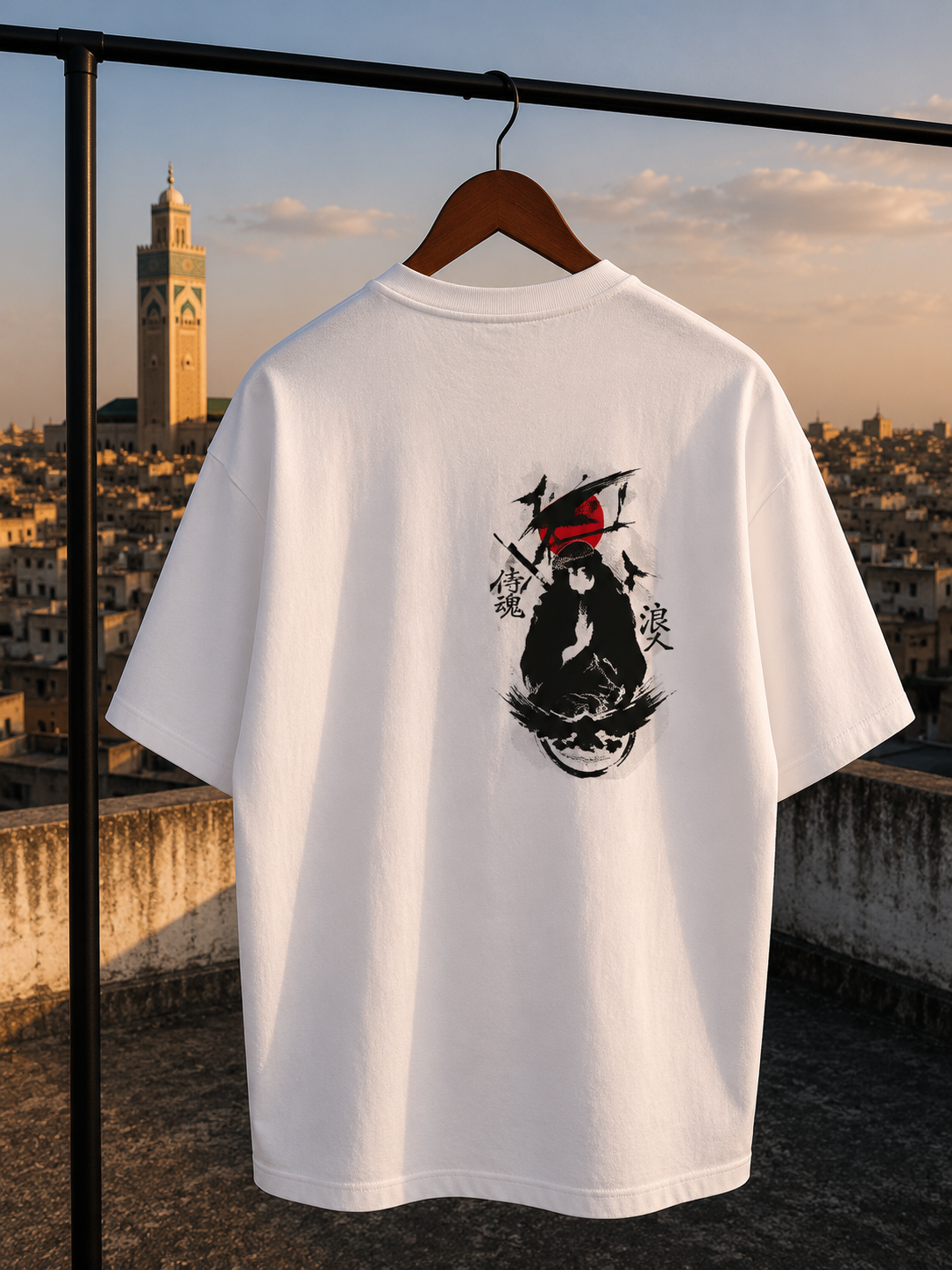 Uchiha Legacy Oversized Tee – White