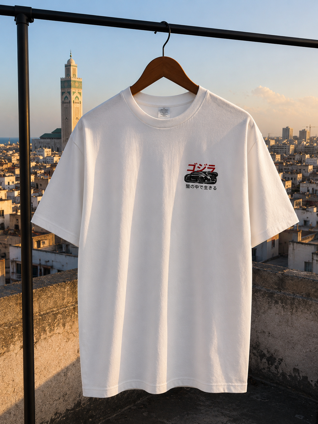Tokyo Racer Graphic T-Shirt – Premium Oversized White Cotton Tee